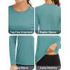 imageMAGCOMSEN Womens Long Sleeve Shirts UPF 50 Sun Protection Shirts for Hiking Fishing Workout Rash GuardGrey Green