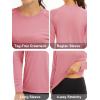 imageMAGCOMSEN Womens Long Sleeve Shirts UPF 50 Sun Protection Shirts for Hiking Fishing Workout Rash GuardGrey Pink