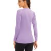 imageMAGCOMSEN Womens Long Sleeve Shirts UPF 50 Sun Protection Shirts for Hiking Fishing Workout Rash GuardGrey Purple