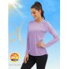 imageMAGCOMSEN Womens Long Sleeve Shirts UPF 50 Sun Protection Shirts for Hiking Fishing Workout Rash GuardGrey Purple
