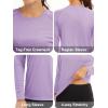 imageMAGCOMSEN Womens Long Sleeve Shirts UPF 50 Sun Protection Shirts for Hiking Fishing Workout Rash GuardGrey Purple