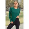 imageMAGCOMSEN Womens Long Sleeve Shirts UPF 50 Sun Protection Shirts for Hiking Fishing Workout Rash GuardJade Green