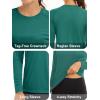 imageMAGCOMSEN Womens Long Sleeve Shirts UPF 50 Sun Protection Shirts for Hiking Fishing Workout Rash GuardJade Green
