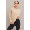imageMAGCOMSEN Womens Long Sleeve Shirts UPF 50 Sun Protection Shirts for Hiking Fishing Workout Rash GuardLight Apricot