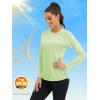 imageMAGCOMSEN Womens Long Sleeve Shirts UPF 50 Sun Protection Shirts for Hiking Fishing Workout Rash GuardLight Green