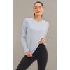 imageMAGCOMSEN Womens Long Sleeve Shirts UPF 50 Sun Protection Shirts for Hiking Fishing Workout Rash GuardLight Grey