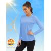 imageMAGCOMSEN Womens Long Sleeve Shirts UPF 50 Sun Protection Shirts for Hiking Fishing Workout Rash GuardLightblue