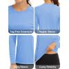 imageMAGCOMSEN Womens Long Sleeve Shirts UPF 50 Sun Protection Shirts for Hiking Fishing Workout Rash GuardLightblue