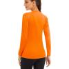 imageMAGCOMSEN Womens Long Sleeve Shirts UPF 50 Sun Protection Shirts for Hiking Fishing Workout Rash GuardOrange