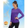 imageMAGCOMSEN Womens Long Sleeve Shirts UPF 50 Sun Protection Shirts for Hiking Fishing Workout Rash GuardPurple