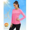 imageMAGCOMSEN Womens Long Sleeve Shirts UPF 50 Sun Protection Shirts for Hiking Fishing Workout Rash GuardRose