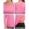 imageMAGCOMSEN Womens Long Sleeve Shirts UPF 50 Sun Protection Shirts for Hiking Fishing Workout Rash GuardRose