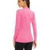 imageMAGCOMSEN Womens Long Sleeve Shirts UPF 50 Sun Protection Shirts for Hiking Fishing Workout Rash GuardRose