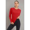 imageMAGCOMSEN Womens Long Sleeve Shirts UPF 50 Sun Protection Shirts for Hiking Fishing Workout Rash GuardTomato Red