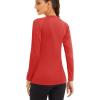 imageMAGCOMSEN Womens Long Sleeve Shirts UPF 50 Sun Protection Shirts for Hiking Fishing Workout Rash GuardTomato Red