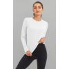 imageMAGCOMSEN Womens Long Sleeve Shirts UPF 50 Sun Protection Shirts for Hiking Fishing Workout Rash GuardWhite
