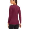 imageMAGCOMSEN Womens Long Sleeve Shirts UPF 50 Sun Protection Shirts for Hiking Fishing Workout Rash GuardWine Red