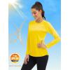 imageMAGCOMSEN Womens Long Sleeve Shirts UPF 50 Sun Protection Shirts for Hiking Fishing Workout Rash GuardYellow