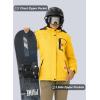 imageMAGCOMSEN Womens Ski Jacket Waterproof Insulated Snow Jacket Warm Windproof Winter Coats with Hood Fleece Lined JacketYellow