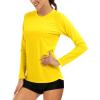 imageMAGCOMSEN Womens Long Sleeve Shirts UPF 50 Sun Protection Shirts for Hiking Fishing Workout Rash GuardYellow