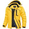 imageMAGCOMSEN Womens Ski Jacket Waterproof Insulated Snow Jacket Warm Windproof Winter Coats with Hood Fleece Lined JacketYellow