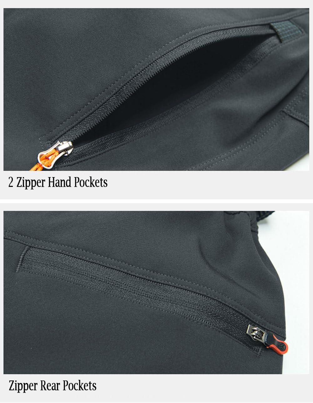 imageMAGCOMSEN Mens Hiking Pants QuickDry Water Resistant Reinforced Knee 4 Zip Pockets Outdoor Work PantsDark Grey