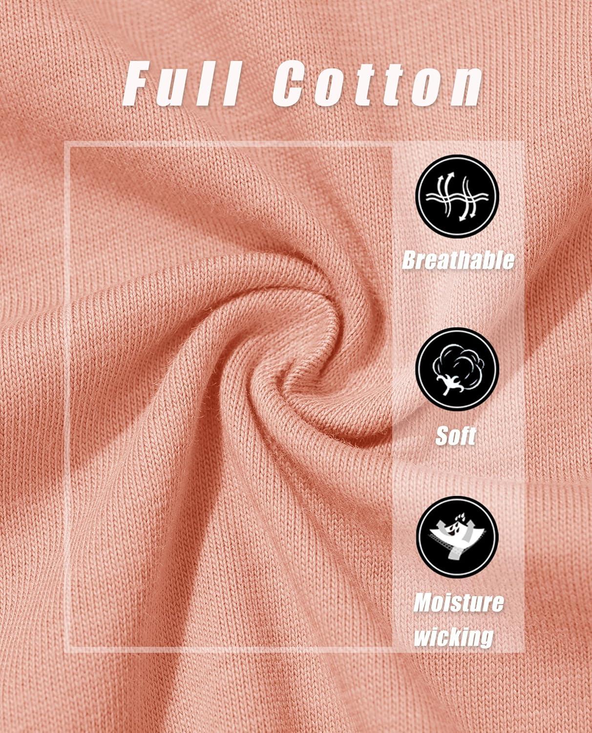imageMAGCOMSEN Womens LongSleeve CrewNeck Cotton TShirt ClassicFit Shirt Soft Breathable Casual Tee Basic TopsApricot