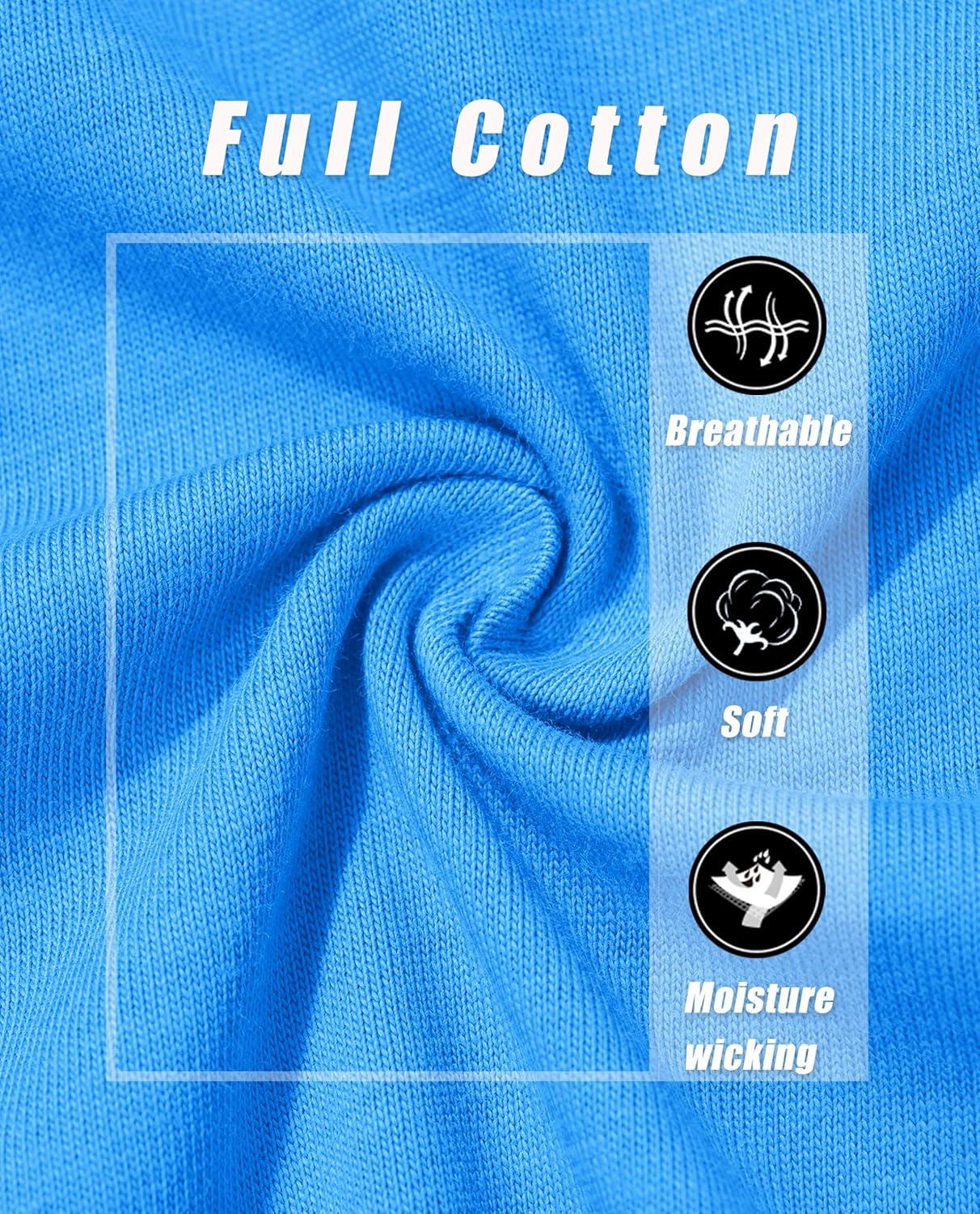 imageMAGCOMSEN Womens LongSleeve CrewNeck Cotton TShirt ClassicFit Shirt Soft Breathable Casual Tee Basic TopsAzure Blue
