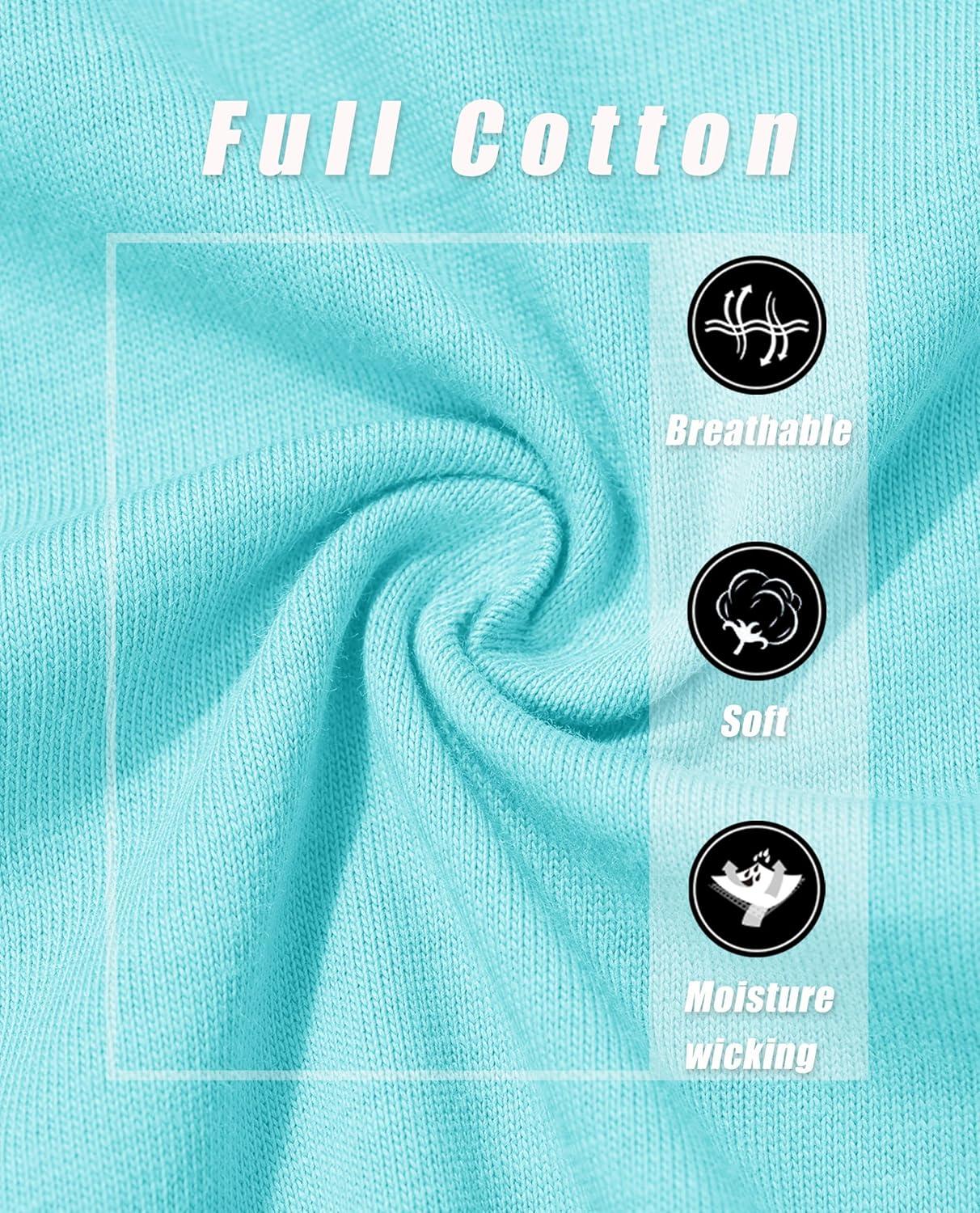 imageMAGCOMSEN Womens LongSleeve CrewNeck Cotton TShirt ClassicFit Shirt Soft Breathable Casual Tee Basic TopsLight Lakeblue
