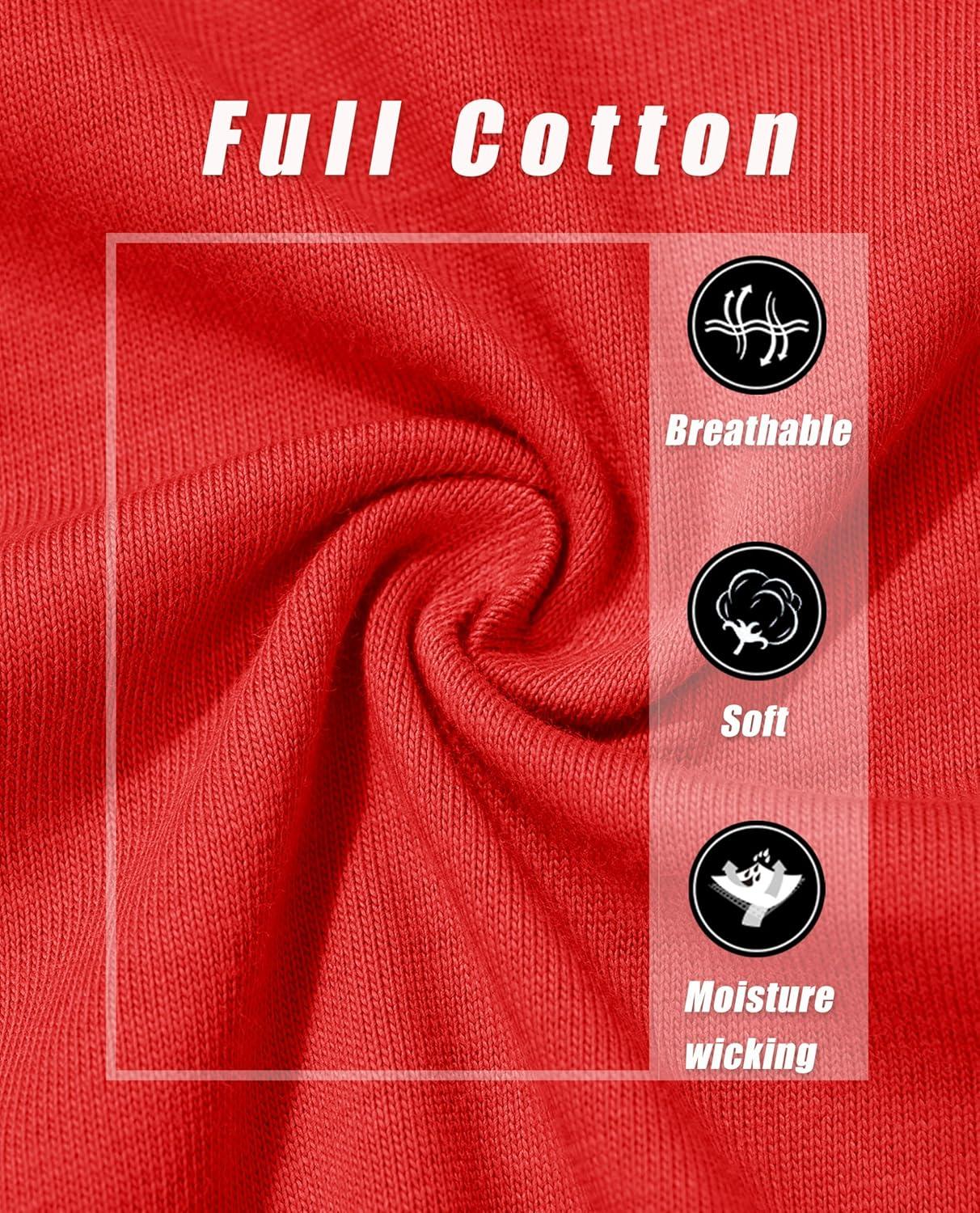 imageMAGCOMSEN Womens LongSleeve CrewNeck Cotton TShirt ClassicFit Shirt Soft Breathable Casual Tee Basic TopsTomato Red