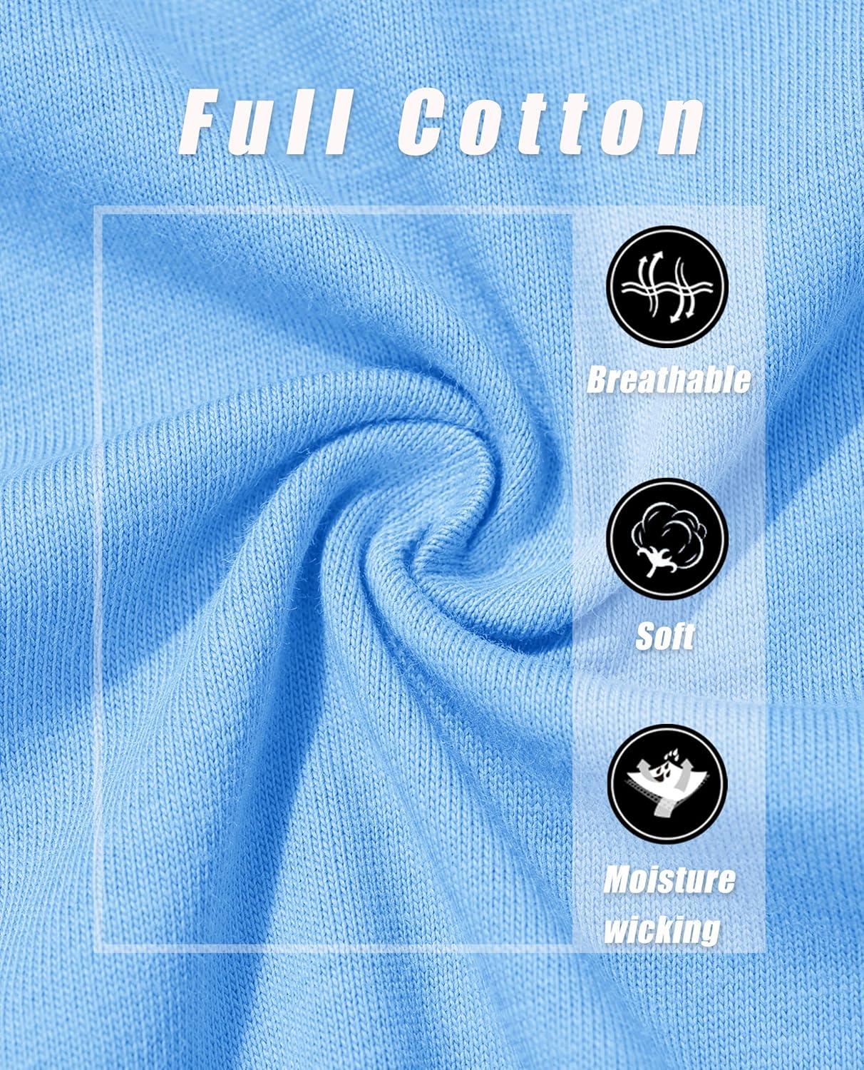 imageMAGCOMSEN Womens LongSleeve CrewNeck Cotton TShirt ClassicFit Shirt Soft Breathable Casual Tee Basic TopsWaterfall Blue
