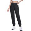 imageMAGCOMSEN Joggers for Women High Waisted Golf Pants with Zipper Pockets Quick Dry Lightweight Hiking Travel Workout PantsBlack