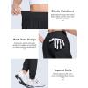 imageMAGCOMSEN Joggers for Women High Waisted Golf Pants with Zipper Pockets Quick Dry Lightweight Hiking Travel Workout PantsBlack