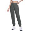 imageMAGCOMSEN Joggers for Women High Waisted Golf Pants with Zipper Pockets Quick Dry Lightweight Hiking Travel Workout PantsDark Grey