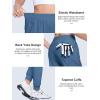 imageMAGCOMSEN Joggers for Women High Waisted Golf Pants with Zipper Pockets Quick Dry Lightweight Hiking Travel Workout PantsHaze Blue