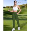imageMAGCOMSEN Joggers for Women High Waisted Golf Pants with Zipper Pockets Quick Dry Lightweight Hiking Travel Workout PantsMilitary Green