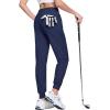imageMAGCOMSEN Joggers for Women High Waisted Golf Pants with Zipper Pockets Quick Dry Lightweight Hiking Travel Workout PantsNavy