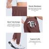 imageMAGCOMSEN Joggers for Women High Waisted Golf Pants with Zipper Pockets Quick Dry Lightweight Hiking Travel Workout PantsRusty Brown