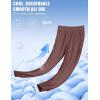 imageMAGCOMSEN Joggers for Women High Waisted Golf Pants with Zipper Pockets Quick Dry Lightweight Hiking Travel Workout PantsRusty Brown