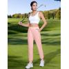 imageMAGCOMSEN Joggers for Women High Waisted Golf Pants with Zipper Pockets Quick Dry Lightweight Hiking Travel Workout PantsSmoky Pink