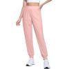 imageMAGCOMSEN Joggers for Women High Waisted Golf Pants with Zipper Pockets Quick Dry Lightweight Hiking Travel Workout PantsSmoky Pink