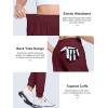 imageMAGCOMSEN Joggers for Women High Waisted Golf Pants with Zipper Pockets Quick Dry Lightweight Hiking Travel Workout PantsWine Red