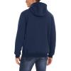 imageMAGCOMSEN Mens Heavy Hoodie Sherpa Fleece Lined Pullover Thick Winter Hooded SweatshirtNavy