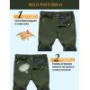 imageMAGCOMSEN Mens Hiking Pants QuickDry Water Resistant Reinforced Knee 4 Zip Pockets Outdoor Work PantsGreen