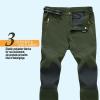 imageMAGCOMSEN Mens Hiking Pants QuickDry Water Resistant Reinforced Knee 4 Zip Pockets Outdoor Work PantsGreen