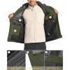 imageMAGCOMSEN Mens Hooded Windproof Water Resistant Rain Jacket Windbreaker 5 Pockets for HikingFishingTravelArmy Green