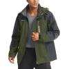 imageMAGCOMSEN Mens Hooded Windproof Water Resistant Rain Jacket Windbreaker 5 Pockets for HikingFishingTravelArmy Green