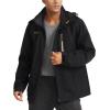 imageMAGCOMSEN Mens Hooded Windproof Water Resistant Rain Jacket Windbreaker 5 Pockets for HikingFishingTravelBlack