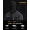 imageMAGCOMSEN Mens Hooded Windproof Water Resistant Rain Jacket Windbreaker 5 Pockets for HikingFishingTravelBlack Grey