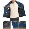 imageMAGCOMSEN Mens Hooded Windproof Water Resistant Rain Jacket Windbreaker 5 Pockets for HikingFishingTravelDenim Blue